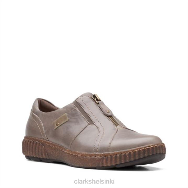 darktaupe nahka magnolia vetoketju darktaupe nahka clarks Clarks naiset 2DHN6124 tummaa nahkaa