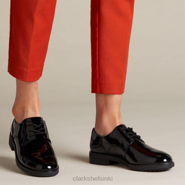 musta patentti clarks griff lane musta patentti Clarks naiset 2DHN5080 musta patentti