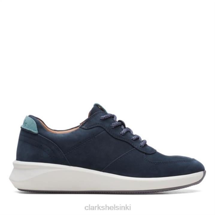 navy nubuck un rio sprint navy nubuck clarks Clarks naiset 2DHN6484 laivaston nubukki