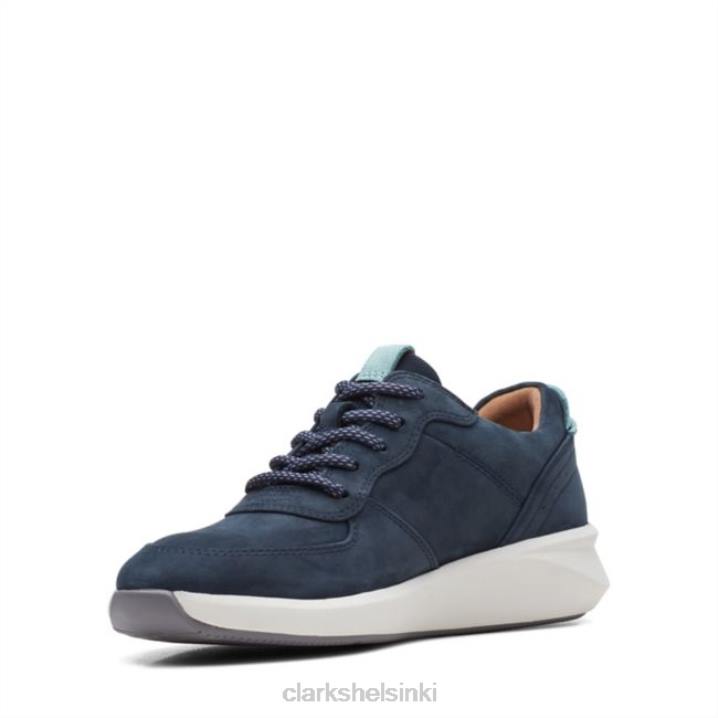 navy nubuck un rio sprint navy nubuck clarks Clarks naiset 2DHN6484 laivaston nubukki