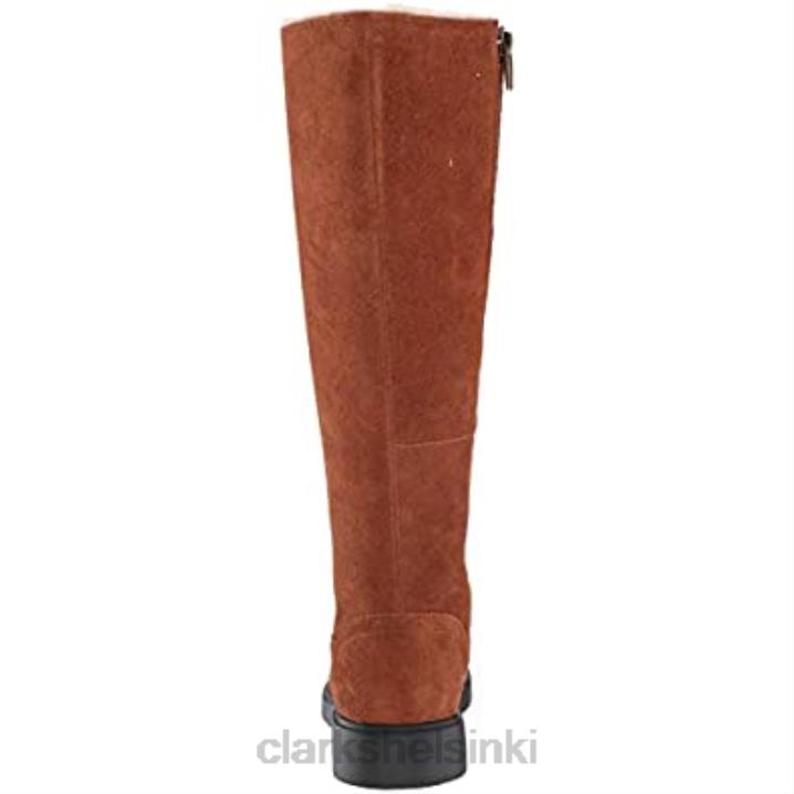 naisten un elda hi fashion boot tummanruskea mokkanahka clarks Clarks naiset 2DHN2478 tummanruskea mokka