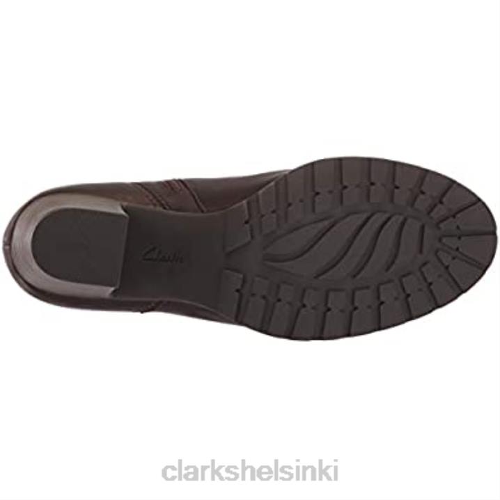 naisten verona persikka muoti saappaat clarks taupe nahkaa Clarks naiset 2DHN2871 taupe nahkaa