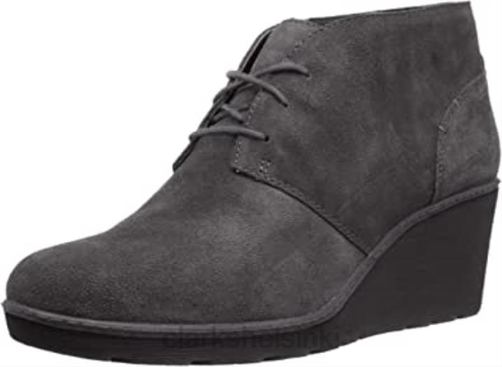 clarks grey mokkanahka naisten Hazen charmia taistelusaappaat Clarks naiset 2DHN1561 harmaa mokka