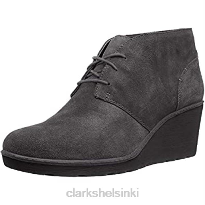 clarks grey mokkanahka naisten Hazen charmia taistelusaappaat Clarks naiset 2DHN1561 harmaa mokka