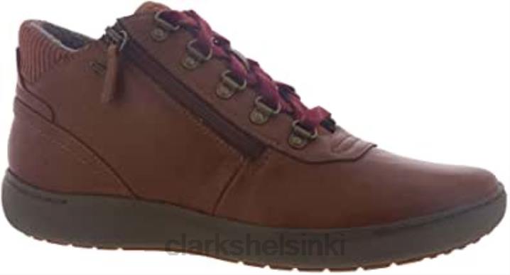 clarks tummanruskea nahka nalle mid naisten saappaat Clarks naiset 2DHN33 tummanruskea nahka