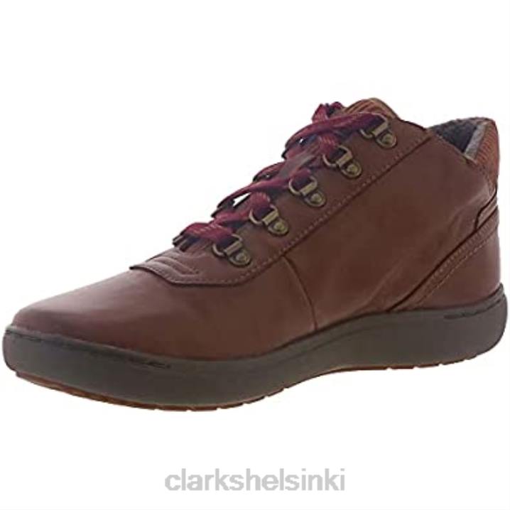 clarks tummanruskea nahka nalle mid naisten saappaat Clarks naiset 2DHN33 tummanruskea nahka
