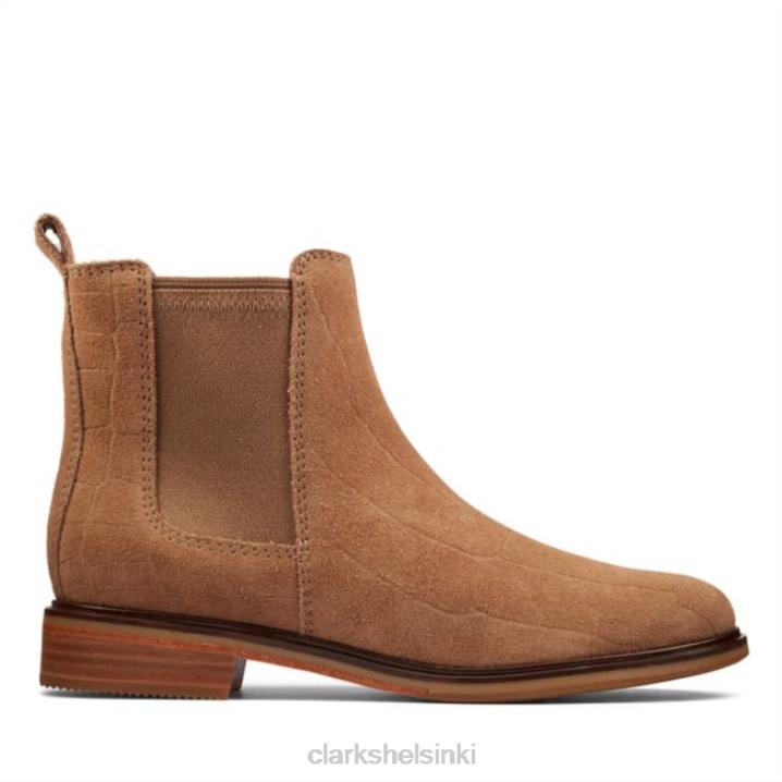 tan croc clarkdale arlo tan croc clarks Clarks naiset 2DHN6436 rusketus krokko