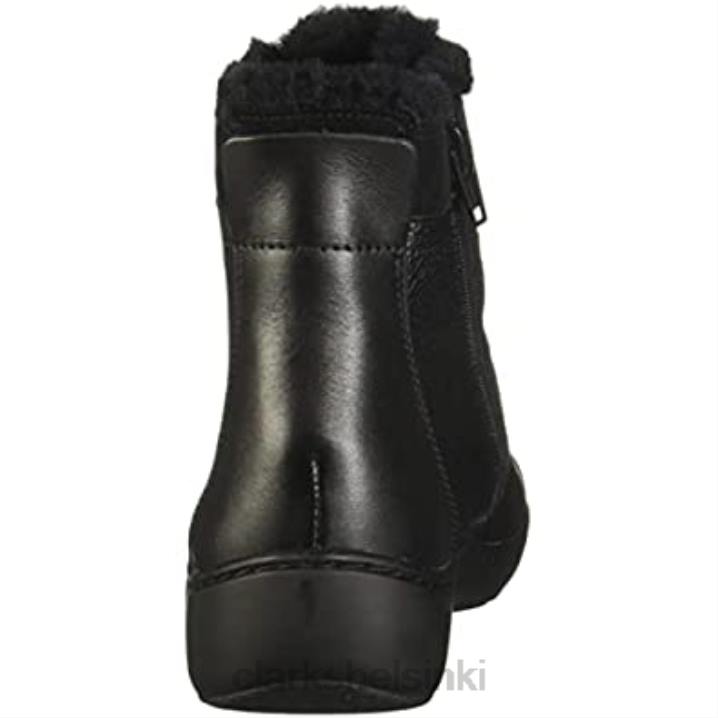 clarks musta nahkainen naisten cora chai nilkkurit Clarks naiset 2DHN2505 musta nahka