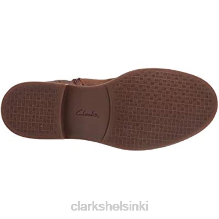 clarks naisten camzdime-nilkkurit tummanruskeaa nahkaa Clarks naiset 2DHN2866 tummanruskea nahka