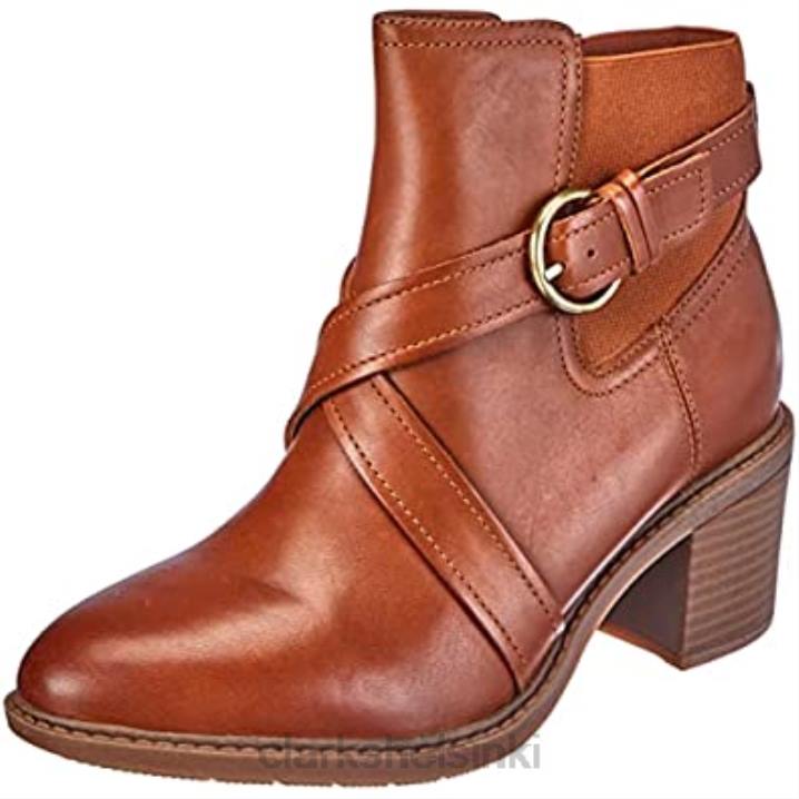 clarks naisten kohtaushihna nilkkurit karamellinahkaa Clarks naiset 2DHN2634 karamelli nahkaa