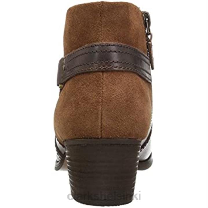 clarks naisten maypearl lila nilkkasaappaat tumma rusketus Clarks naiset 2DHN2114