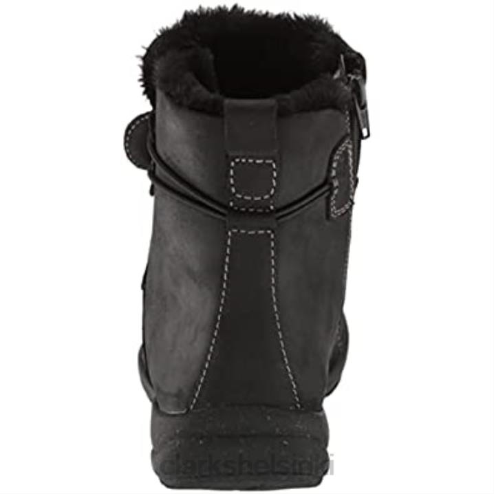 musta nahka naisten roseville saappaat lämminvuorattu vedenpitävä nilkka clarks Clarks naiset 2DHN2740 musta nahka