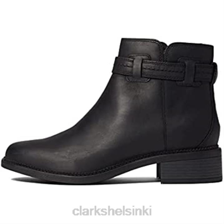 musta nahkainen clarks naisten maye ease-nilkkurit Clarks naiset 2DHN1875 musta nahka