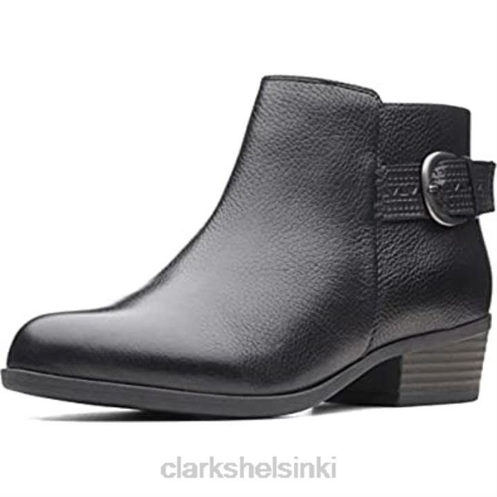 naisten addiy kara nahka mantelivarvas nilkkurit muoti saappaat clarks musta Clarks naiset 2DHN581