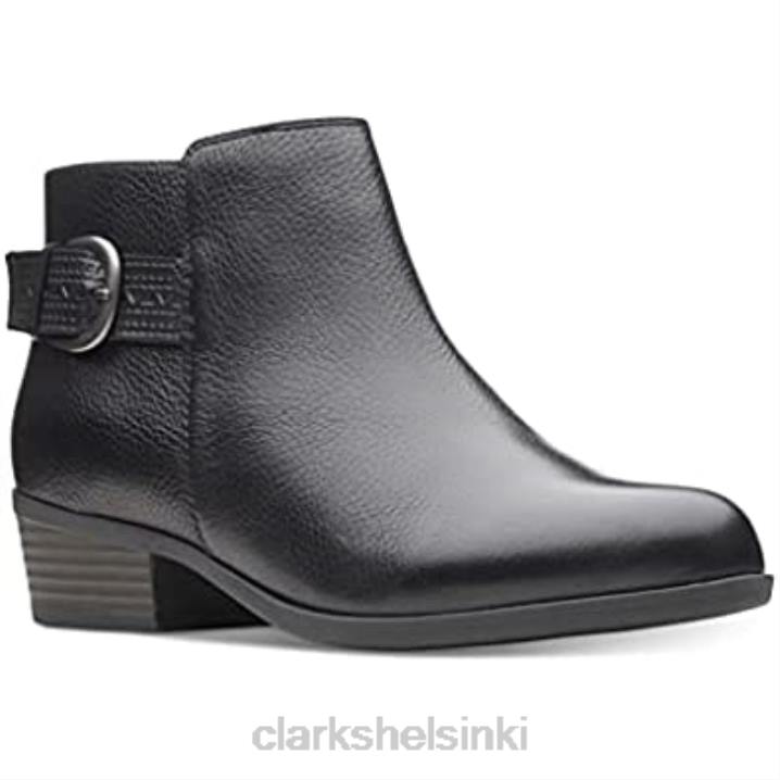 naisten addiy kara nahka mantelivarvas nilkkurit muoti saappaat clarks musta Clarks naiset 2DHN581
