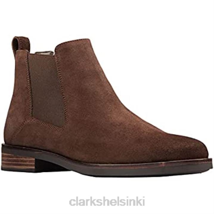 naisten memi-nilkkurit tummanruskeat mokkanahkaat Clarks naiset 2DHN2886 tummanruskea mokka