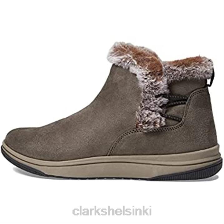 tumma oliivinvihreä tekstiili clarks naisten breeze turkis nilkkurit Clarks naiset 2DHN2307 tumma oliivinvihreä tekstiili