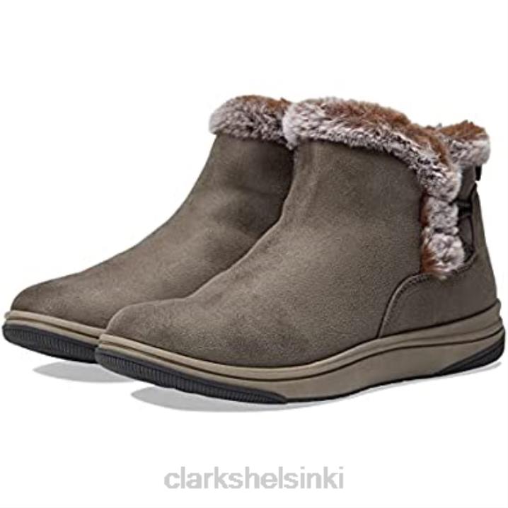 tumma oliivinvihreä tekstiili clarks naisten breeze turkis nilkkurit Clarks naiset 2DHN2307 tumma oliivinvihreä tekstiili