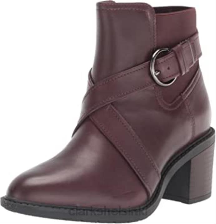 viininpunainen nahka clarks naisten ranneke nilkkurit Clarks naiset 2DHN843 viininpunainen nahka