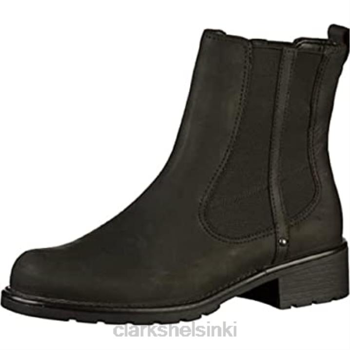 clarks naisten orinoco club lyhytvartiset saappaat mustat Clarks naiset 2DHN234 musta nahka