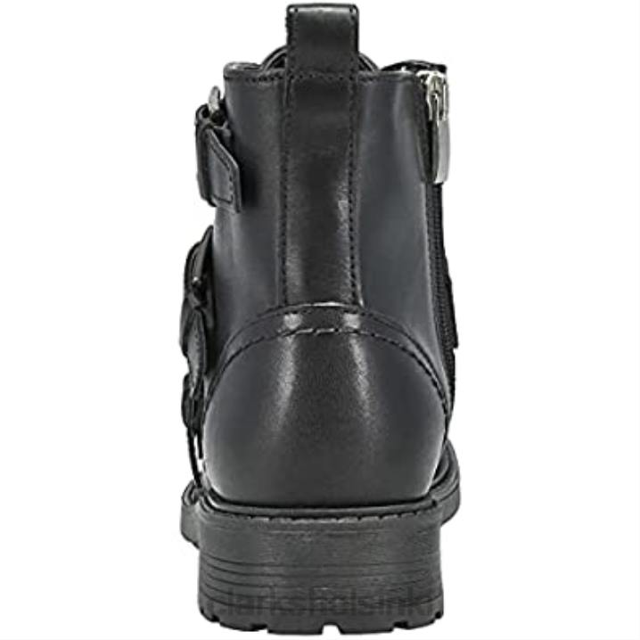 mustat nahkaiset naisten orinoco2-nastalliset moottoripyörän saappaat Clarks naiset 2DHN324 musta nahka