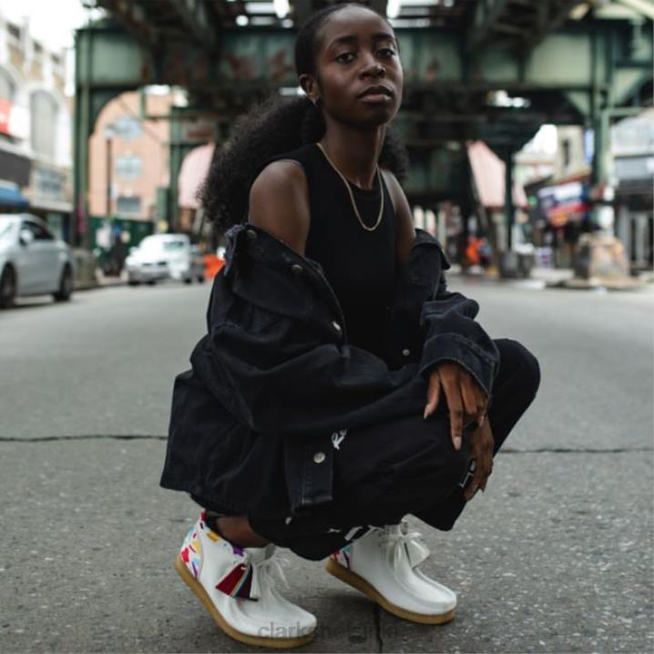 wallabee boot white combi white combi clarks Clarks naiset 2DHN6070 valkoinen yhdistelmä