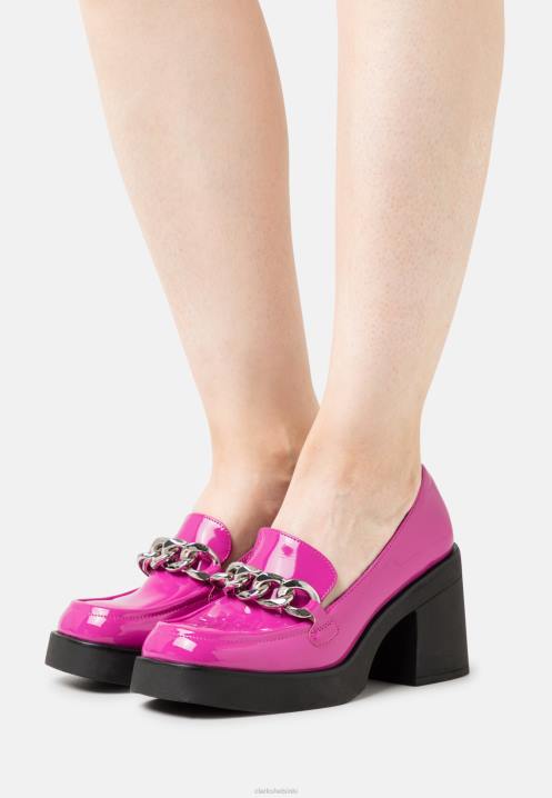 kirkkaan vaaleanpunaiset clarks vegaaniset noella-korkokengät Clarks sukupuolineutraali 2DHN7051 kirkkaan pinkki