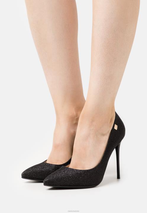 clarks glittermustat klassiset korkokengät Clarks sukupuolineutraali 2DHN7033 kimaltava musta
