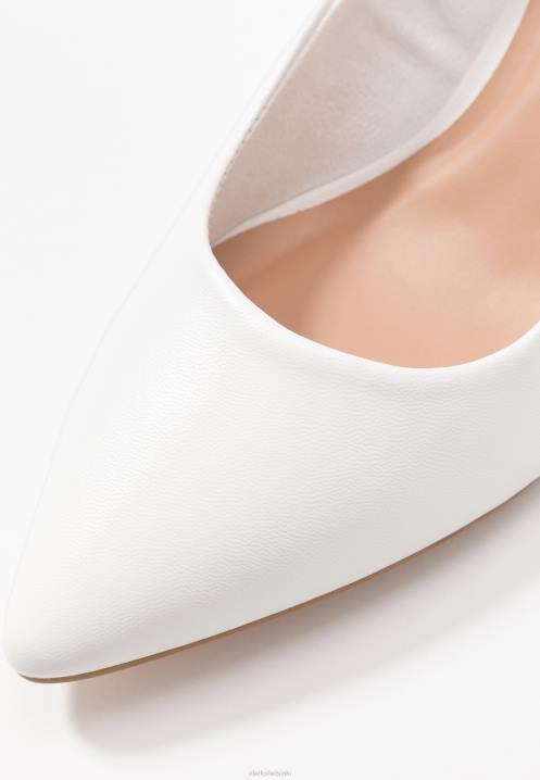 muodikkaat valkoiset clarks klassiset korkokengät Clarks sukupuolineutraali 2DHN7024 valkoinen