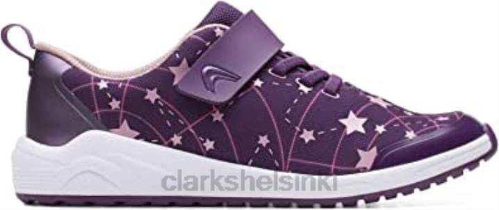 aeon late old old textile trainers purple combi clarks Clarks sukupuolineutraali 2DHN356