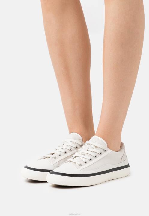 valkoiset clarks aceley pitsiset tennarit Clarks sukupuolineutraali 2DHN6904 valkoinen