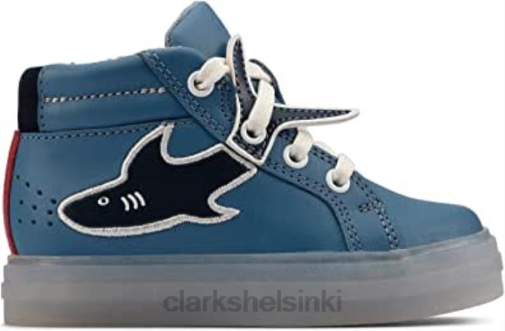 blue clarks cla flarescalehi t mid blue leathe Clarks sukupuolineutraali 2DHN928 sininen