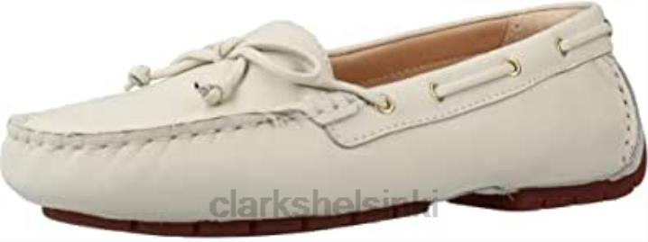 clarks cla c mocc boat 2 valkoista nahkaa Clarks sukupuolineutraali 2DHN18
