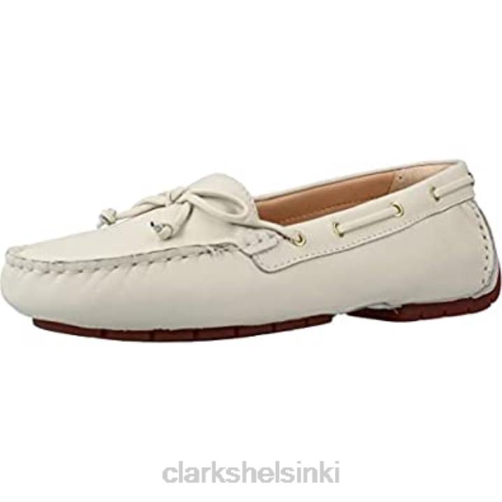 clarks cla c mocc boat 2 valkoista nahkaa Clarks sukupuolineutraali 2DHN18