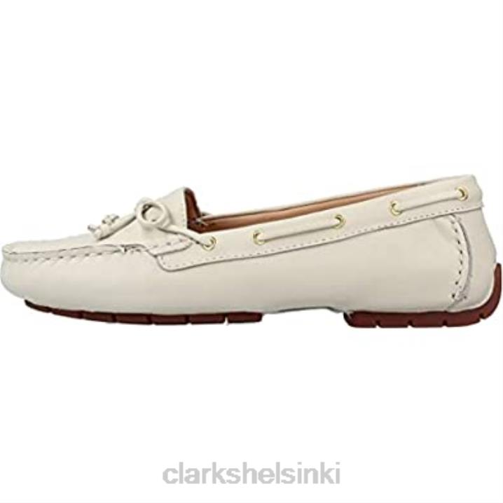 clarks cla c mocc boat 2 valkoista nahkaa Clarks sukupuolineutraali 2DHN18