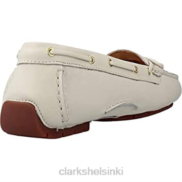 clarks cla c mocc boat 2 valkoista nahkaa Clarks sukupuolineutraali 2DHN18