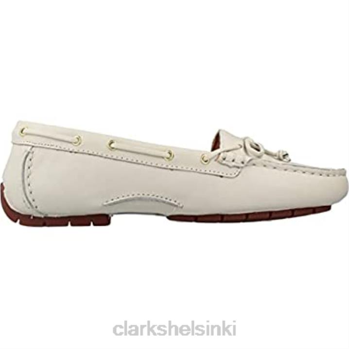 clarks cla c mocc boat 2 valkoista nahkaa Clarks sukupuolineutraali 2DHN18