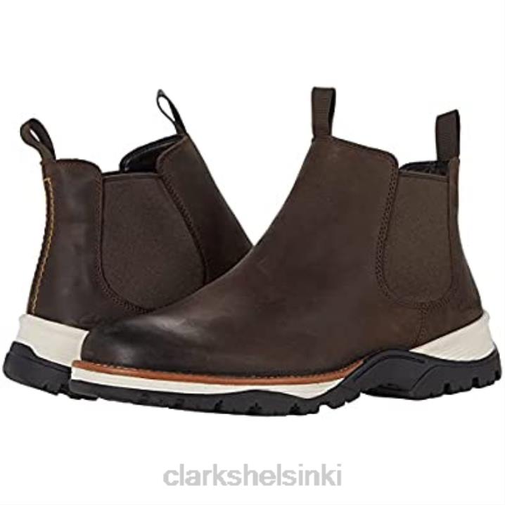 clarks topton chelsea musta öljyinen nahka tummanruskea öljyinen nahka Clarks sukupuolineutraali 2DHN1634 tummanruskea öljyinen nahka