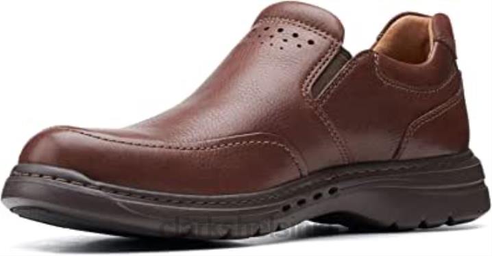 clarks un brawley step mahoga ny nahka Clarks sukupuolineutraali 2DHN290 mahonki nahkaa