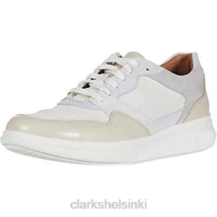 clarks un globe run white/stone leather/text combi white stone leather text combi Clarks sukupuolineutraali 2DHN706 valkoinen kivi nahka tekstikombi