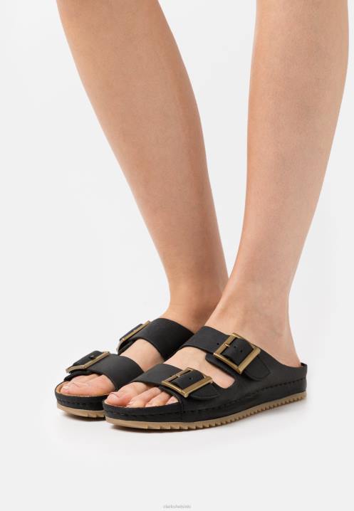 mustat clarks brookleigh aurinkotossut Clarks sukupuolineutraali 2DHN6952 musta