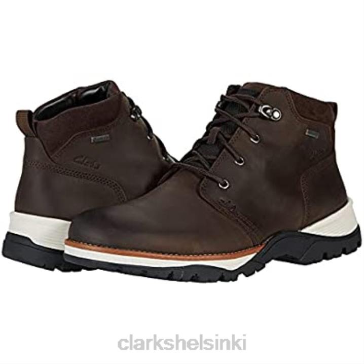 tummanruskea öljyinen nahka clarks topton mid Clarks sukupuolineutraali 2DHN1155 tummanruskea öljyinen nahka