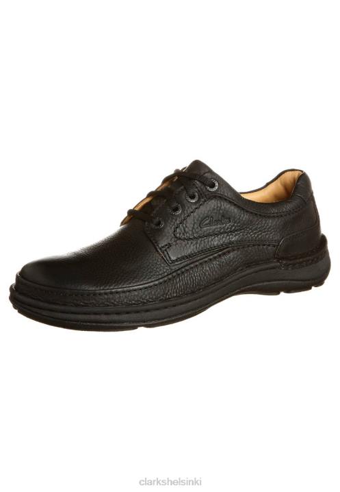black clarks nature kolme rentoa nauhaa Clarks sukupuolineutraali 2DHN7160 musta