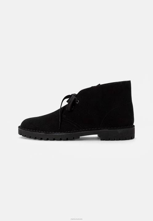 black clarks desert rock nauhalliset nilkkurit Clarks sukupuolineutraali 2DHN7168 musta