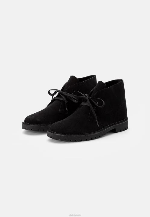 black clarks desert rock nauhalliset nilkkurit Clarks sukupuolineutraali 2DHN7168 musta