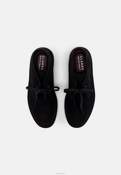 black clarks desert rock nauhalliset nilkkurit Clarks sukupuolineutraali 2DHN7168 musta