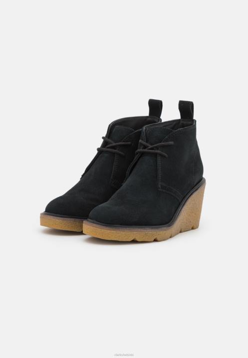 mustat nauhalliset nilkkurit clarks Clarks sukupuolineutraali 2DHN7084 musta