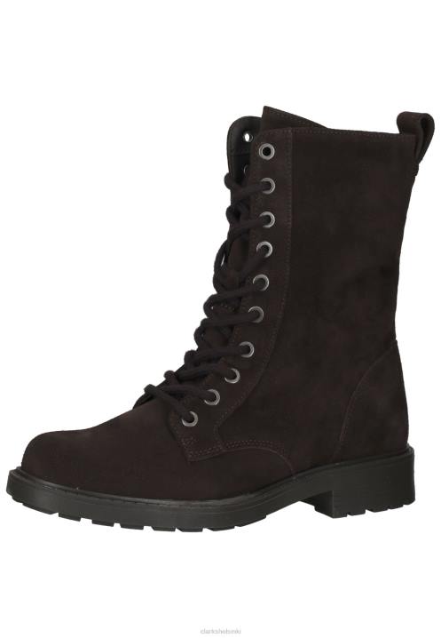 tummanruskeat mokkanahkaiset clarks orinoco2-tyyliset nauhalliset nilkkurit Clarks sukupuolineutraali 2DHN7064 tummanruskea mokka
