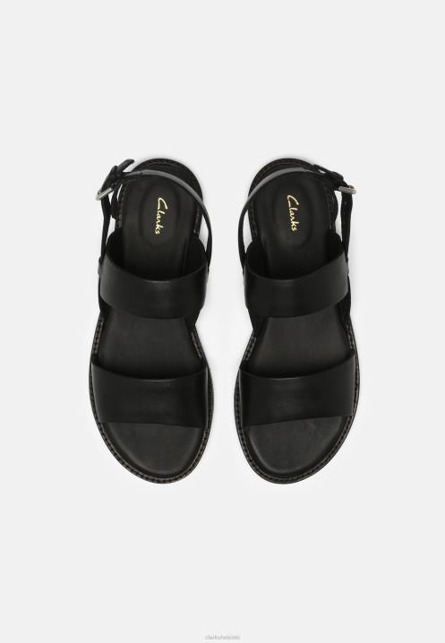 mustat clarks karsea hihna sandaalit Clarks sukupuolineutraali 2DHN6912 musta